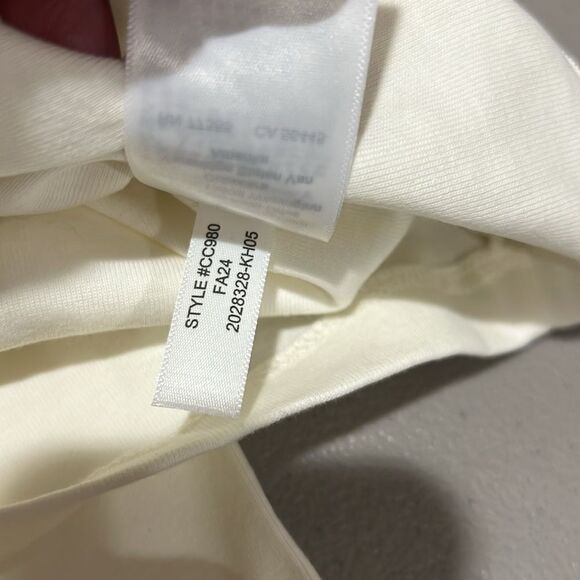 J. Crew The Perfect Fit Brass Button long sleeve Ivory Tee NWT - Picture 8 of 8